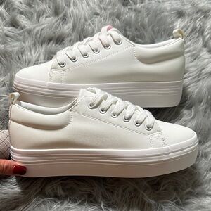 Classic White Platform Women's Sneakers